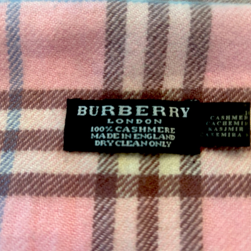 Burberry Vintage Nova Check pink plaid scarf
